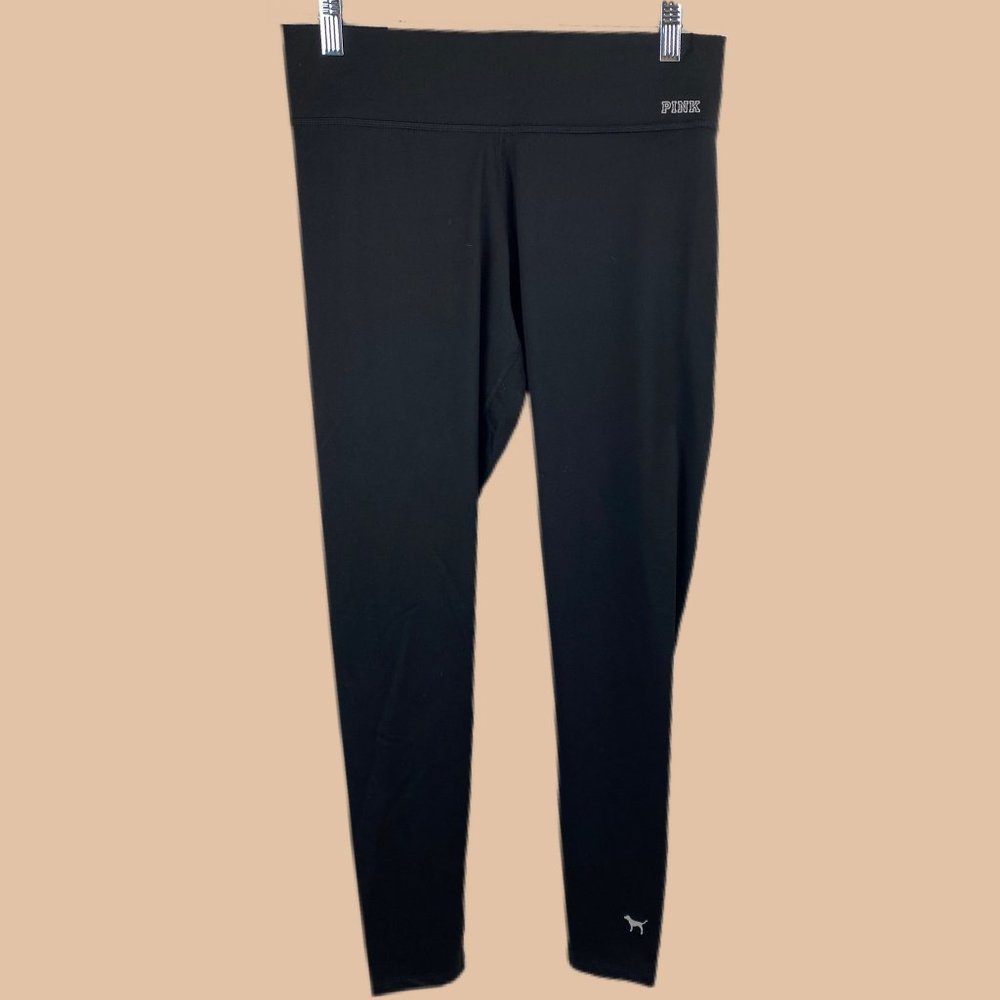 Pink by Victorias Secret - Black Nylon - Ultimate High Waist Legging - Size Med.